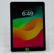 Broken Unlocked Apple iPad 6th Gen 32GB 17.4 MR6Y2LL/A /Crack near home button