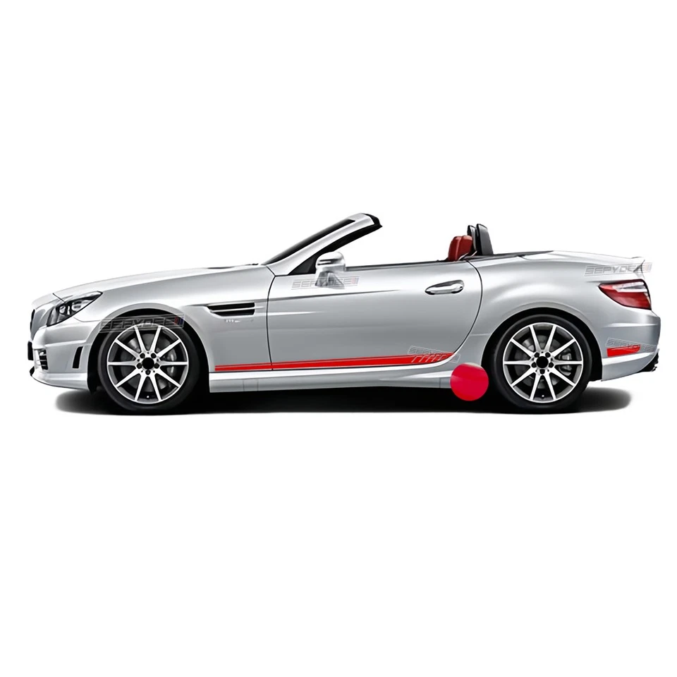 Calcomanía adhesiva a rayas laterales de coche para Mercedes Benz SLK SLC Clase R170 R171 R172 Foto 3 de 4