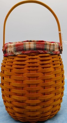 Longaberger 2000 October Fields Basket Plaid Liner Protector Century Celebration