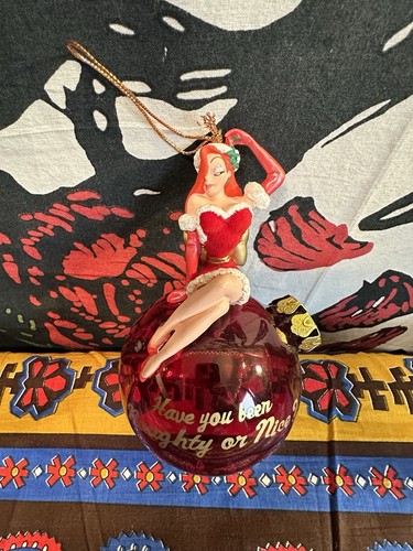 VTG Disney Who Framed Roger Jessica Rabbit 'Naughty or Nice' Christmas Ornament - Picture 2 of 6