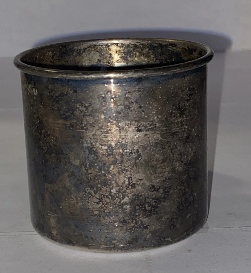 Taza bebé bebé bebé nombre grabado “Angie” plateado vintage comunidad Oneida Foto 2 de 4