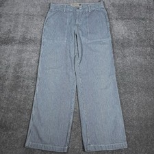 Y2K Maurice s Pants Women s 12 Blue Striped B...