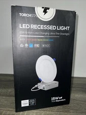 TORCHSTAR 6 Inch Slim LED Recessed Lighting with Junction Box, CRI90 Aluminum...