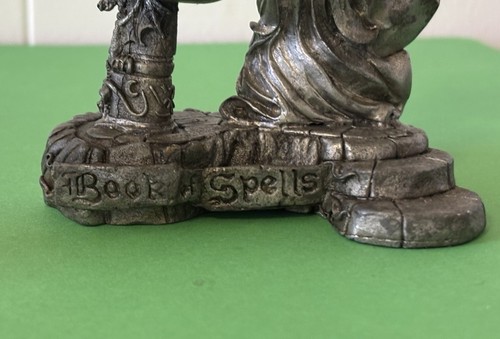 Gallo Ridolfi Wizard Book Of Spells 4” Wide Pewter 1993 Figurine - Picture 2 of 9