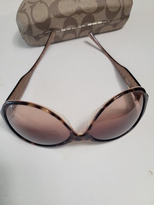 Coach Posey S467 Oval Tortoise Sunglasses Gradient Brown  display picture 1