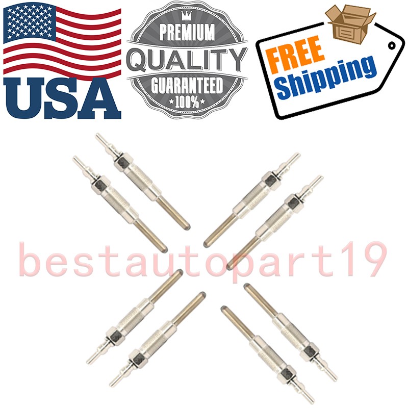F2TZ12A342A 8pcs Glow Plugs 0250202254 Fits 1988-1994 Ford F250 F350 IDI 7.3L V8