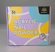 Born Pretty Acrylic Nail Powder,All Shine On Me,36 Colors, Brand New 