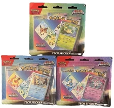 Pokemon Prismatic Evolutions Tech Sticker Collection Art Set Lot Of 3 Sealed!