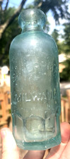 NICE AQUA MUG BASE HUTCH SODA BOTTLE L. WERRBACH MILWAUKEE 1890'S ERA DUG L@@K
