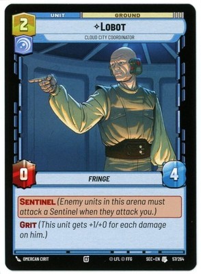 Lobot - Cloud City Coordinator - 57/264 - Secrets of Power - SWU Star Wars NM