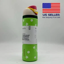 Owala FreeSip 24 oz Green flower Water Bottle With Straw