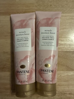 Set of 2 Pantene Nutrient Blends Miracle Moisture Boost Rose Water Conditioner