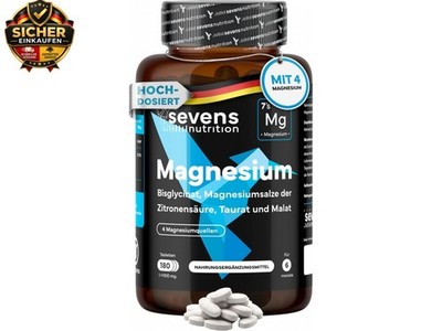 Magnesium Komplex Hochdosiert - Premium   418 mg elementares Magnesium pro T