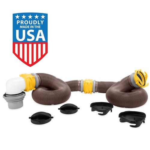 Camco 20 Foot Rv Sewer Hose Kit With Wye Connector For Dual Tank Dumping