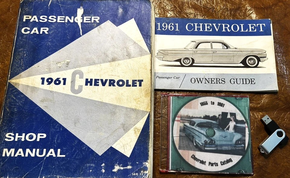 Chevrolet 1961 61 manuales de tienda Biscayne Bel Air Impala Brookwood Nomad Parkwood Foto 2 de 4