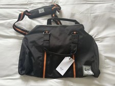 Herschel Novel Duffle Gym Travel Bag Unisex 42.5l Black Grid/Gargoyle/Sun Orange