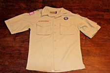 Boy Scouts of America BSA Youth Shirt Tan Medium 100 Supplex Nylon Glued Patch