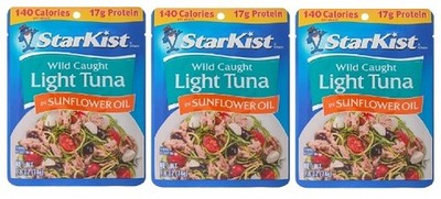 StarKist Chunk Light Tuna in Sunflower Oil Pouch 3 Pack