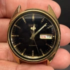 VTG SEIKO 7S26-3040 GOLD-TONE AUTOMATIC MEN'S WATCH - PLEASE READ DESC. AS-IS