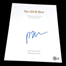 PAUL THOMAS ANDERSON SIGNED AUTOGRAPH MOVIE SCRIPT THERE WILL BE BLOOD BECKETT