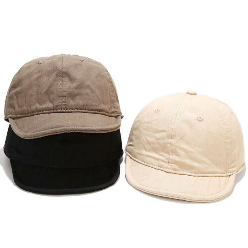 New Short Brim Hat Soft Top Baseball Capsleisure sports Cotton Cycling Hats - Foto 1 di 24