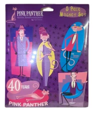 Shag Pink Panther 5 pc 40th Anniv Magnet Set Super Retro Cool Sealed in Orig Pkg