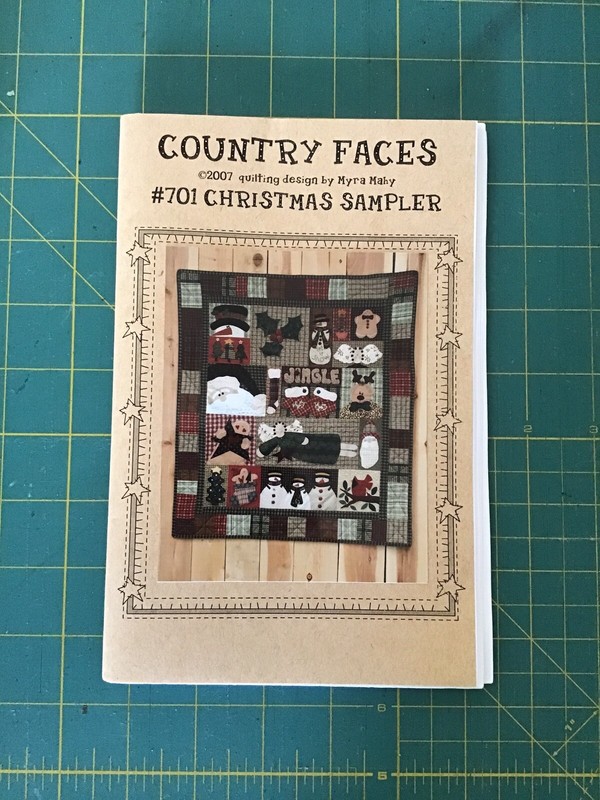 COUNTRY FACES #701 Christmas Sampler Applique and Quilt Pattern by Myra Mahy