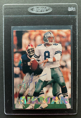 TROY AIKMAN COWBOYS 1993 STADIUM SPORTS GOLD SIGNATURE CARD #41