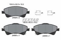 Textar 2466801 Bremsbelagsatz, Scheibenbremse FüR Toyota