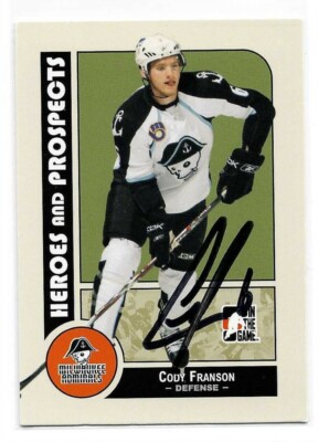 Cody Franson Signed 2008/09 Heroes And Prospects Card #21