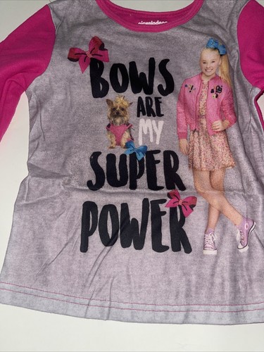 JOJO SIWA 2 PIECE PJ SET SIZE 4/5 FLANNEL GIRLS COLOR PINK PINK/GRAY - Picture 5 of 12