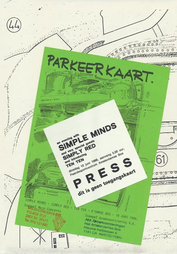 Simple Minds - Simply Red - Amsterdam 1986 [Holland] Concert Promoter's Archive
