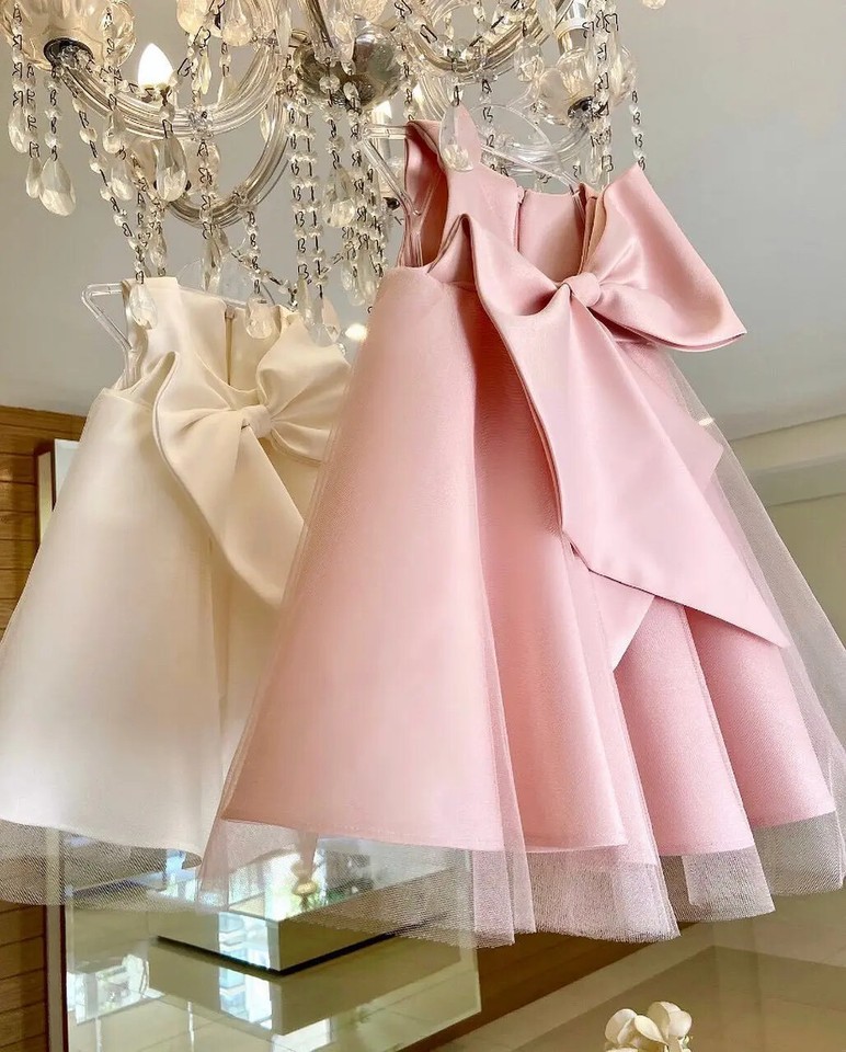 Summer Rompers Children's Baby Birthday Big Bow Wedding Dress