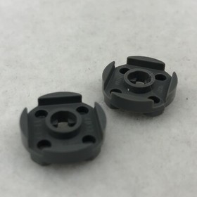LEGO 4032 Dark Bluish Gray Plate, Round 2 x 2 with Axle Hole (x2)
