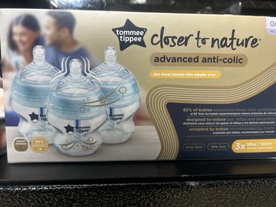 Tommee Tippee Closer to Nature Advanced Anti-Colic, 9oz 0m+ 3 Bottles