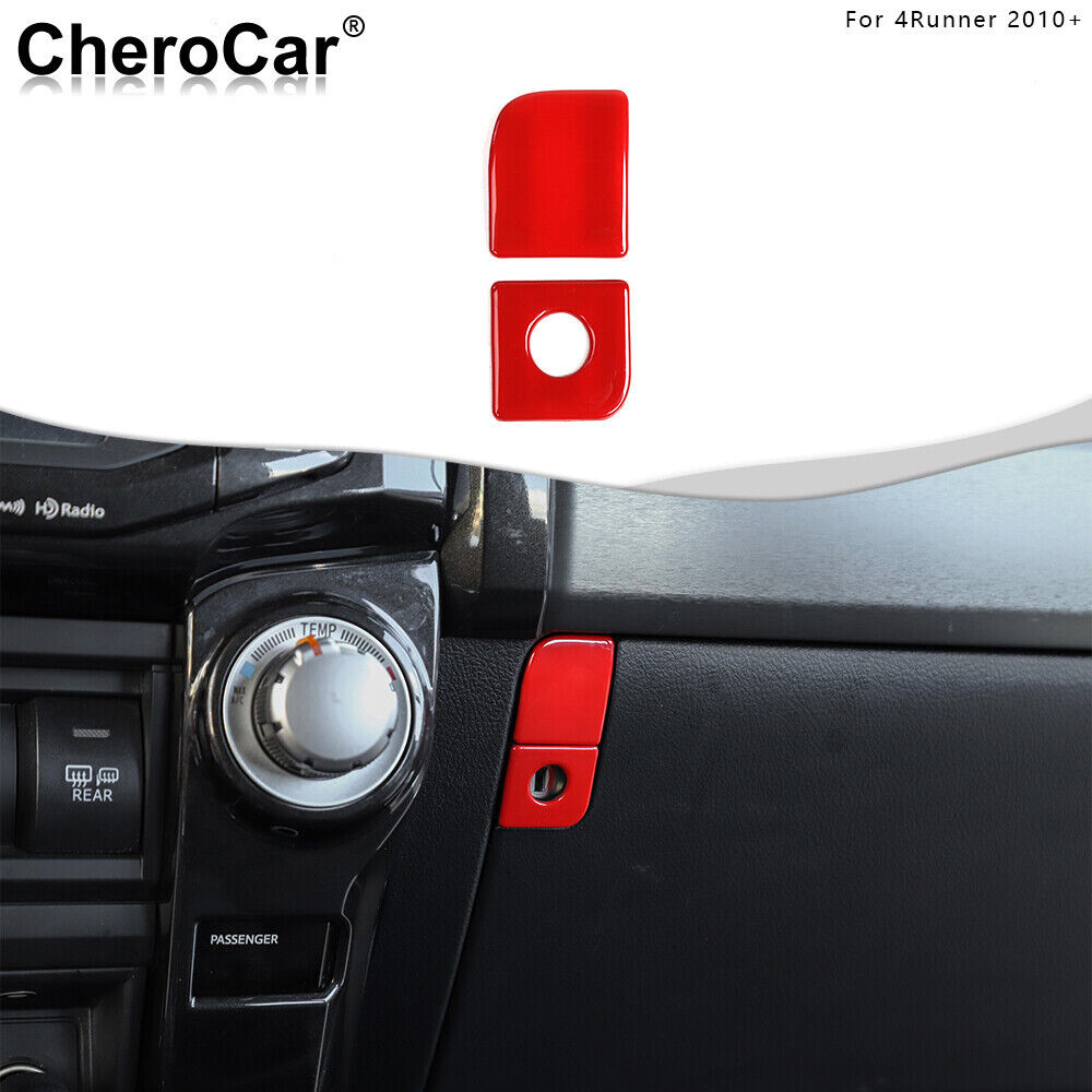 Red Co-pilot Storage Box Switch Cover Trim For 4Runner SUV 2010-2019 Accessories