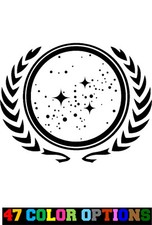 Vinyl Decal Truck Car Sticker Laptop - Star Trek Next Generation Federation