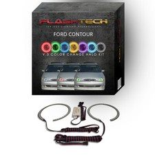 Rgb Multi Color Changing Led Halo Ring Kit For 1998-2000 Ford Contour Headlights Rgb Multi Color Changing Led Halo Ring Kit For 1998-2000 Ford Contour Headlights