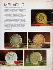 1970's Meladur Dinnerware ,Sun Vally Woodlore  Print Ad Flyer