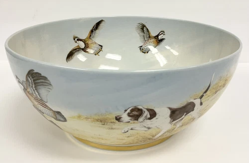 RARE Interpace BOBWHITE QUAIL Dog/Hunt Nicholas L Retkes LE 56/250 PorcelainBowl