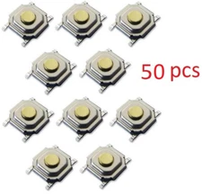50Pcs Tactile Push Button Switch 4x4x1.5mm 4Pin SMD SMT Component