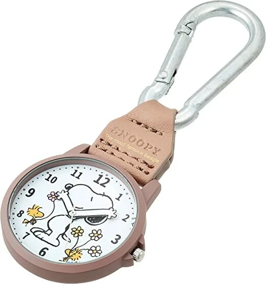 Women s Pocket Watch Analog Snoopy Bag Charm Made in Japan
