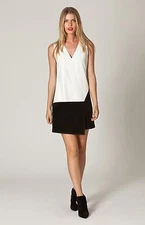 Liberty Garden Black And White Sheath Dress | Sleeveless Suede M NWT 5EAW6727