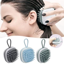 Hair Scalp Silicone Massager Shampoo Brush Shower Cleaner Tool Bath Washing JQ