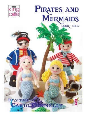 King Cole KNITTING PATTERN Pirates & Mermaids Book 1 DK yarn Island, Treasure