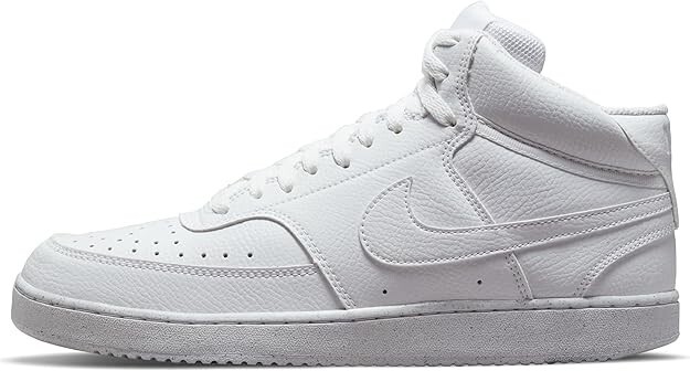 Nike Court Vision Mid NN White Leather Basketball Sneaker  display picture 3