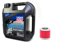 MotoröL Set Mineralisch ÖLfilter KN145 10W40 4 Liter FüR Yamaha XC 180 Cygnus