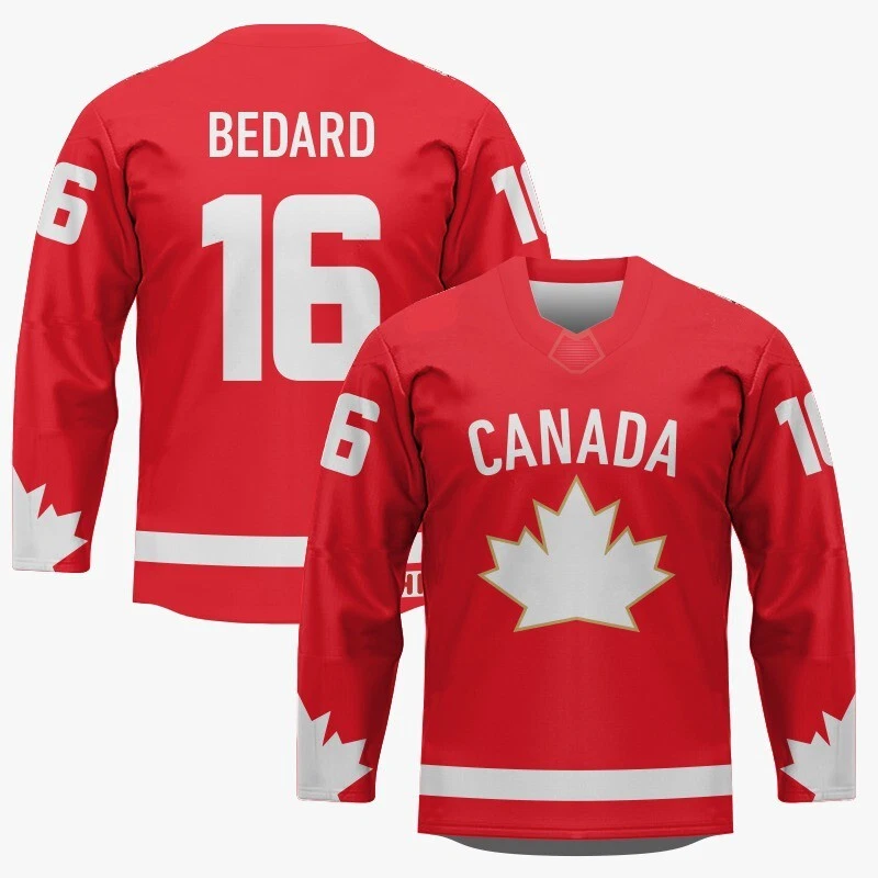 Men's Hockey Canada Connor Bedard Nike Team Replica Jersey - Red