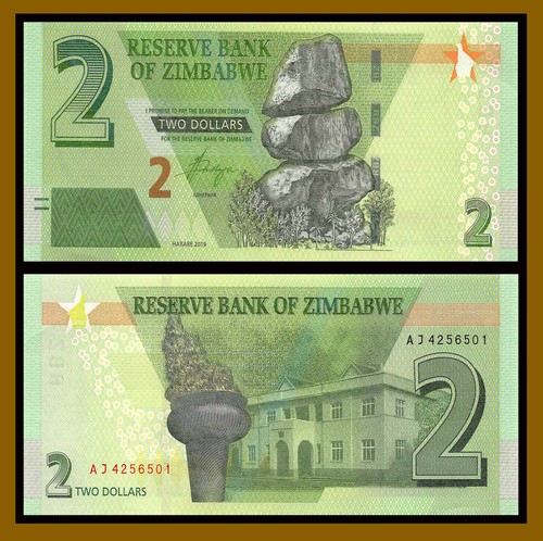 Zimbabwe 2 5 10 20 50 100 Dollars (6 Pcs Set), 2019/ 2020 (2021-2022) P-New Unc - Picture 2 of 7