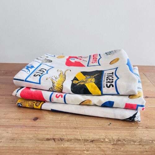 Vintage AFL Football Footy Pillow Cases x 3 Double Sided All Teams League Retro - Picture 2 of 23
